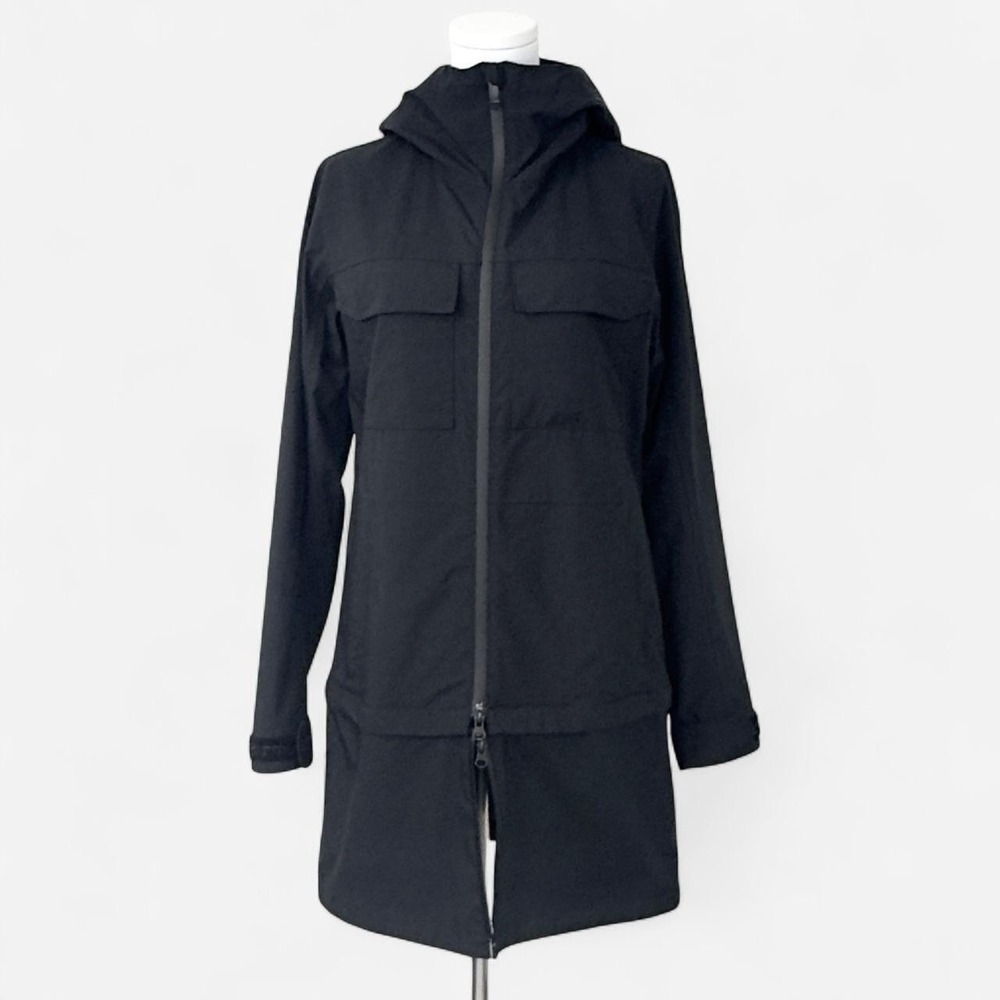 Marmot Women's Black Waterproof Hooded Longline Detachable Rain Jacket Size S